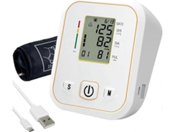 Monitor de Pressão Arterial, Arterial do Braço, Digital Recarregáve L, Transmissão Voz Disponíve GOKOCO