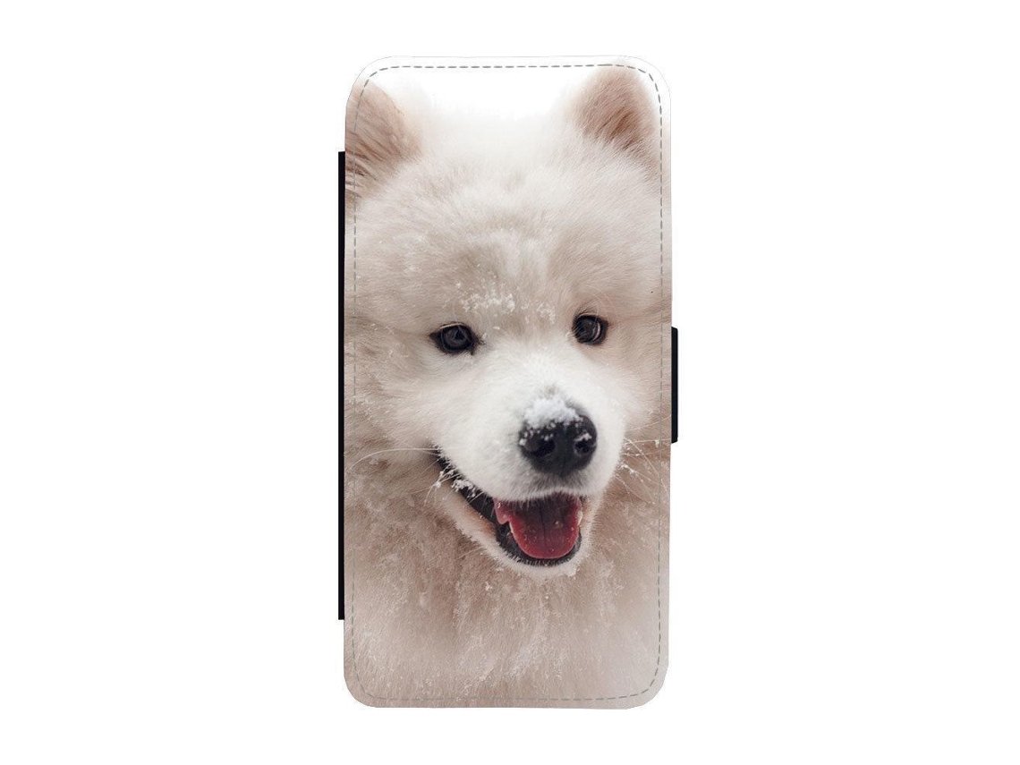 Capa Flip Para Iphone 17 Pro Com Desenho De Samoieda