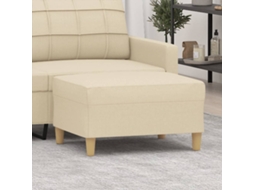 Vidaxl Apoio De Pés 70x55x41 Cm Tecido Cor Creme