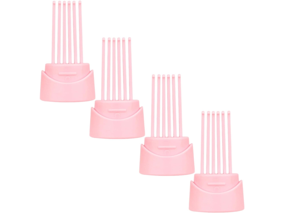 Conjunto De 4 Escovas Cabelo Magiclulu Em Abs Rosa, Leves Para Limpeza Diária E Modelagem Versátil, Ferramenta Prática