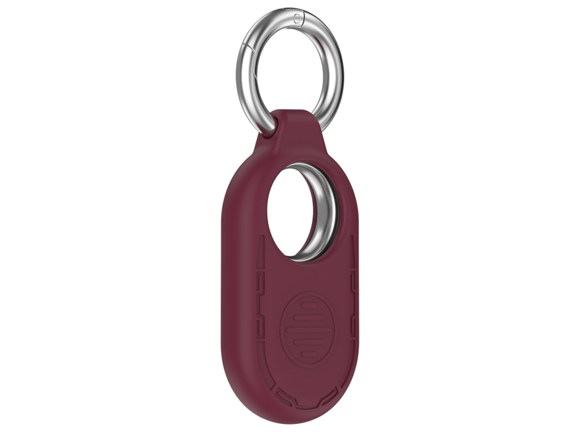 Capa Para Samsung Galaxy Smarttag 2 Location Tracker Protetora De Silicone Portátil Vinho Vermelho