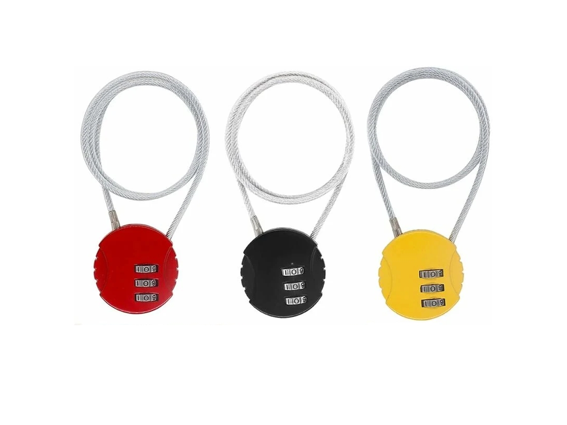 Cadeado de Combinação com 2 Unidades para Mochilas BRILVIBERA