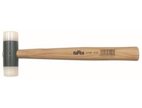 ATM Mallets-A105-Malete De Nylon Com Cabo De Madeira (Ø 54 Mm Cabeça 140 Mm Comprimento 370 Mm)
