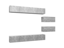 Tv Cabinet Set, Tv Cabinet Sets Vidaxl Cinzeto Madeira Processada (n/a)