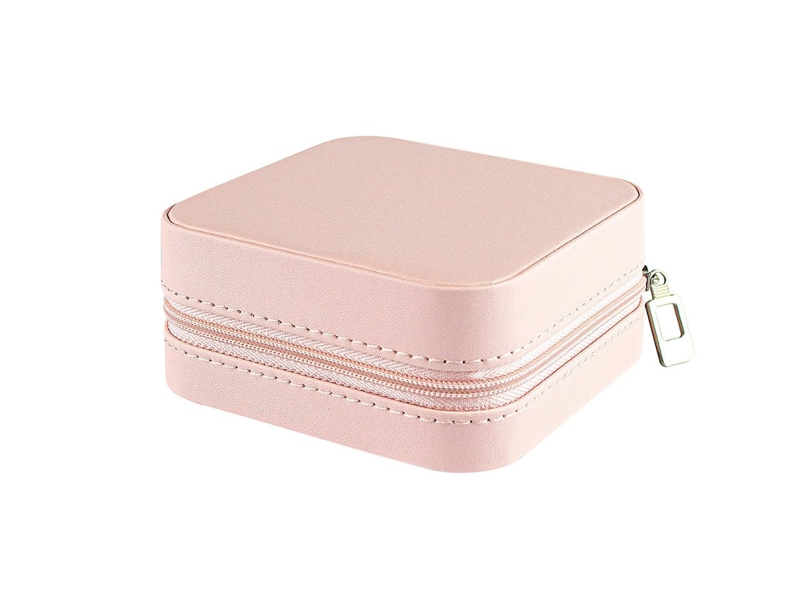Caixa De Viagem Prática 10x10 Cm Rosa*