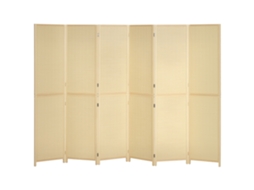 Biombo de Bambu, 6 Painéis, 270 X 180 Cm, Divisória de Ambientes, Divisória Dobrável Cor Natural CHEZMOI
