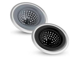 2026 colador de Fregadero de Cocina 2 Piezas Tapón de Silicona para Fregadero Gris Y Negro Jrm