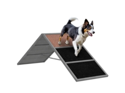 Ponte de agility para cães, antiderrapante, até 40kg, 173x59x66cm cinza S/MARCA
