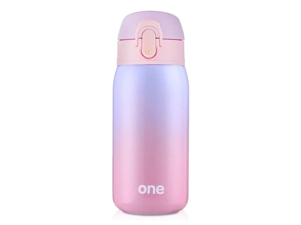 Garrafa para crianças com tampa flip top, inox 304, 320ml, roxo, S/MARCA