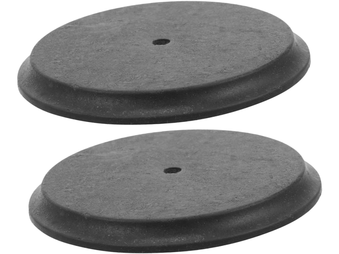 Conjunto De 2 Bases Redondas Ponderadas Para Candeeiro De Mesa, Em Plástico E Areia De Ferro.