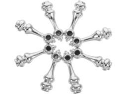 Mikikit Conjunto De 8-conectores Metálicos Para Corrimãos Móveis, Eixos De Corrimão Metal Cromado 45mm, Acessórios Para