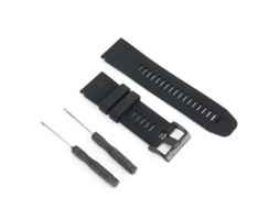Pulseira de silicone à prova d'água com fivela para Garmin Fenix 5xplus (preta)