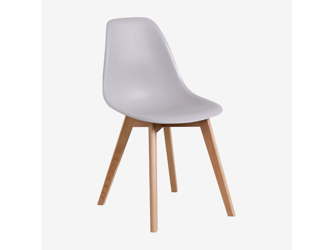 Conjunto de 4 Cadeiras de Jantar SKLUM Nordic (Polipropileno - Cinzento - 85 x 46 x 53 cm)