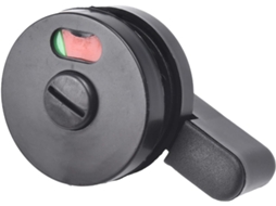 Fechadura De Privacidade Banheiro Em Plástico Preto Com Indicador Vermelho Ocupado, Trava De Nylon Porta Vaso