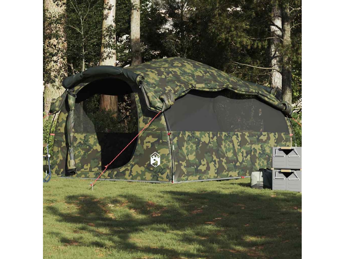 Vidaxl Tenda Familiar Túnel Para 6 Pessoas Resistente À Água Camuflagem