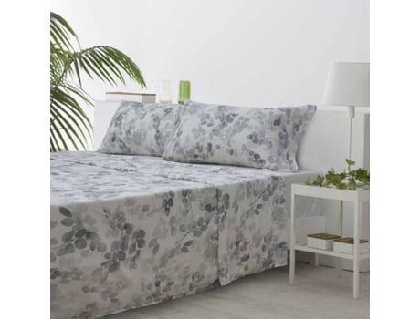 Conjunto de Lençois COTTON ARTEAN Haku (Cinzento - Cama de 150 cm - Bambú)
