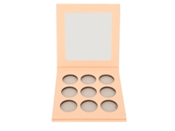 Paleta De Sombras De Ojos Diy Impermeable Con 9 Compartimentos Y Espejo, Material Abs