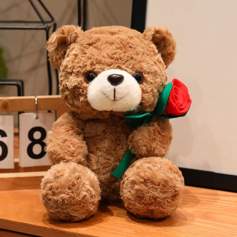 Urso de Pelúcia, Boneco de Urso Fofo e Macio MDUG (rosa e Branco, 25cm)