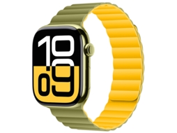 Bracelete Para Apple Watch 42/44/45/46/49mm Verde-amarelo Cuich