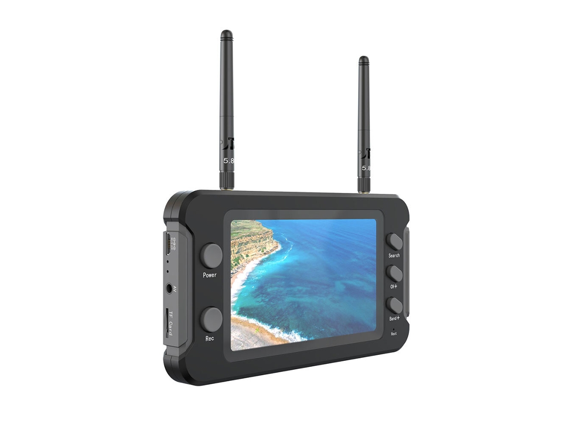 Monitor Fpv Lst 4.3" 5.8ghz Dvr 40ch Busca Automática Gravação Ntsc/pal Drones Fpv Multicópteros Rc MDUG