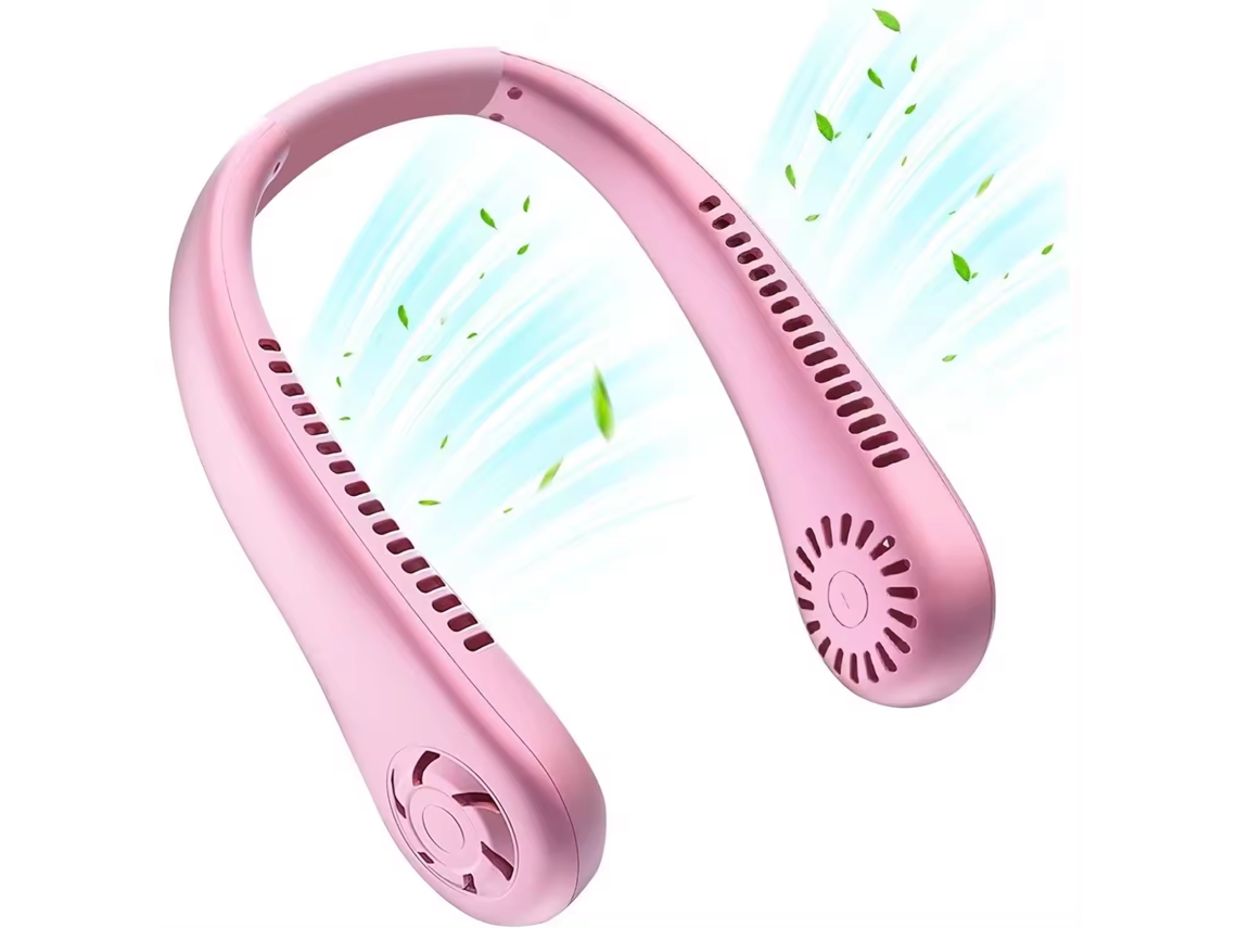 Ventilador MDUG de pescoço, sem hélices, USB, fluxo forte, silencioso, verde