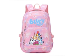 Mochila Escolar Para Meninas Com Estampado De Personagens E Flores Em Tons De Rosa, Em Nylon De Grande Capacidade, Modelo 9
