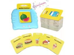 Primerox máquina de Aprendizagem com Cartões Flashcards para Bebês Pré escola Leitura Falante Azul