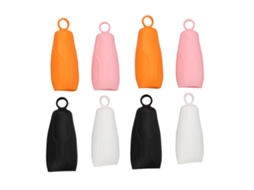 Conjunto de 8 capas de silicone elásticas à prova de vazamentos para recipientes de viagem, ideais para shampoo, cosméticos e muito mais.