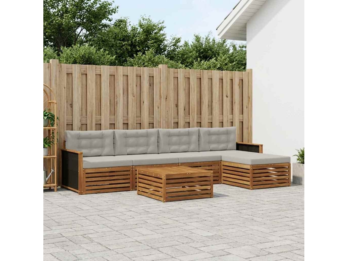 Vidaxl Conjunto De Sofás Para Exterior 6 Unid. Poliéster