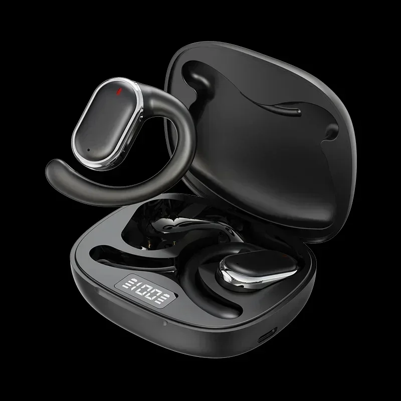 (preto) Fones De Ouvido Bluetooth Com Cancelamento De Ruído E À Prova D'água, Com Gancho Para Orelha