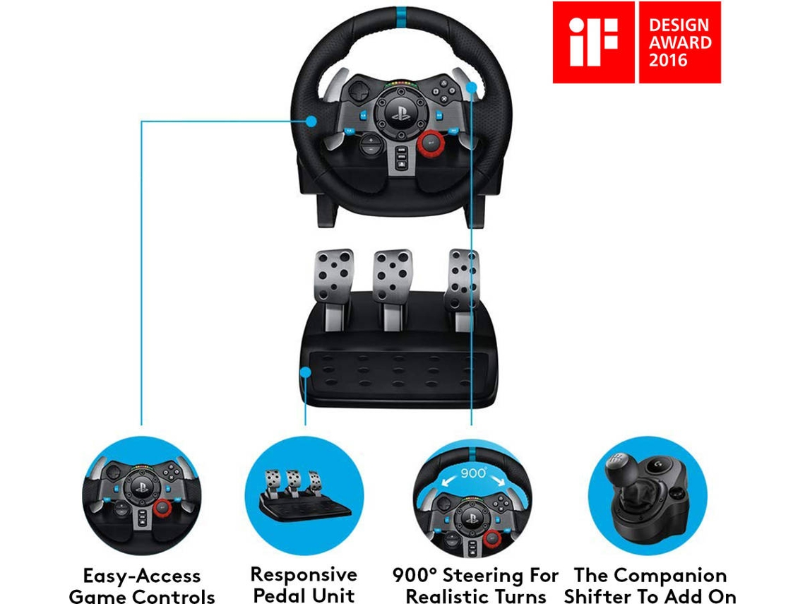 Volante + Pedais LOGITECH G29 Driving Forceracing (Multiplataforma - Preto)