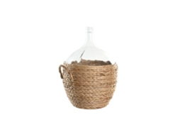 Vaso de Vidro com Fibra, 25 L, Alça Natural, 37x37x55cm ALEXANDRA HOUSE LIVING