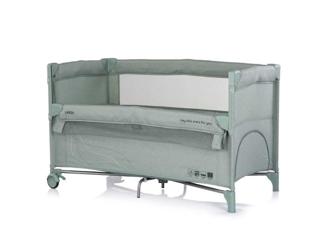 Berço de Viagem Relax Linen de CHIPOLINO Matcha