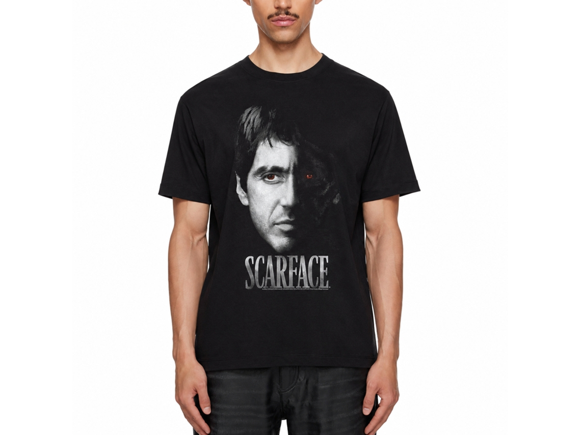 Rockinstone Scarface Movie Red Eye Black Adult T-shirt Size:s