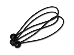 Conjunto De 12 Elásticos Profissionais Com Bola Para Fixação Lonas, Bicicletas E Carros, Extra Resistentes E Com Proteção Uv, 20 Cm, Preto