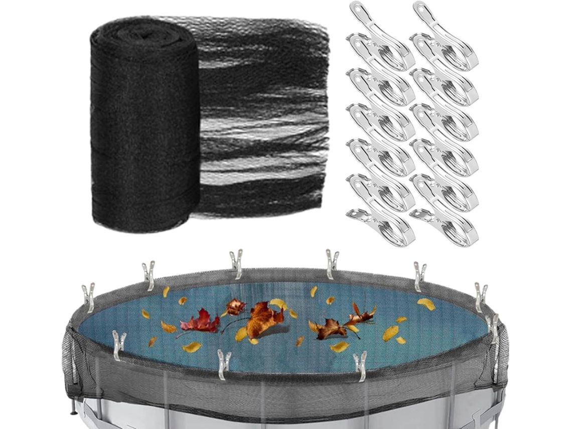 Capa Protetora para Piscina, Rede de Proteção com 12 Prendedores Rede de Proteção Contra Água e Sol para Animais de CHABERLU