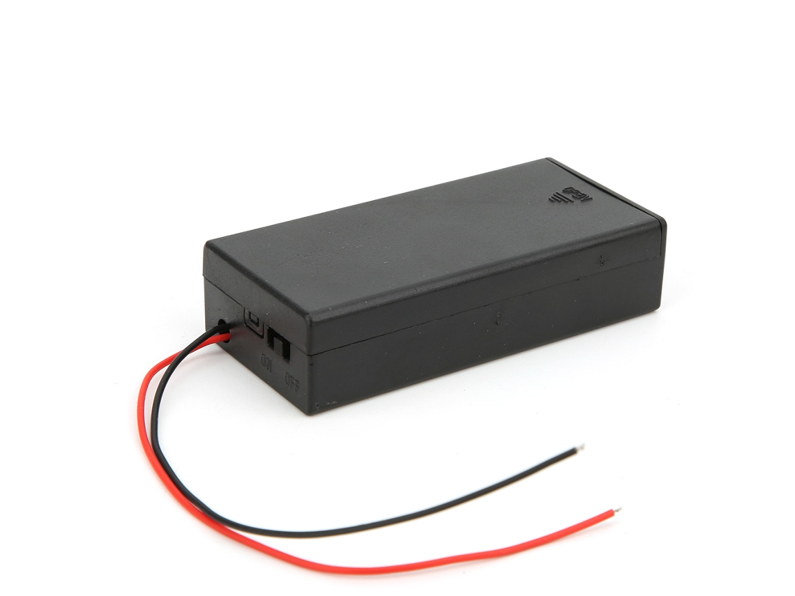 Caixa De Bateria 2x18650 Com Interruptor E Tampa