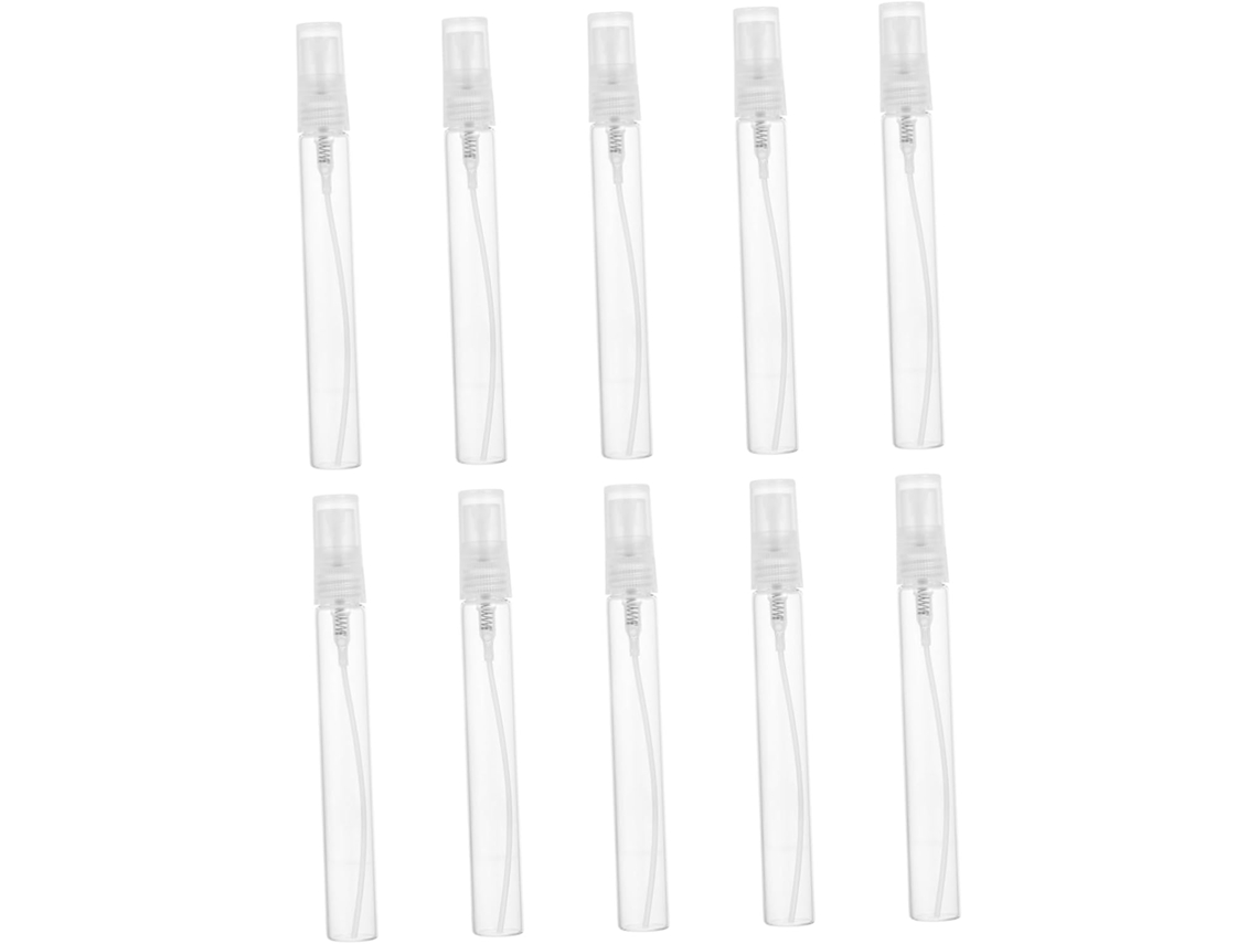 Conjunto De 20 Frascos De Vidro Transparentes Com Spray, Recarregáveis E À Prova De Vazamentos