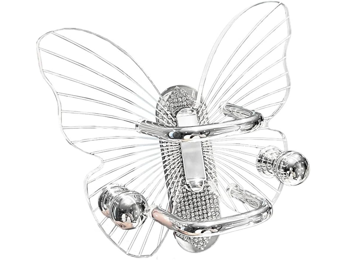 Suporte Para Pentes Butterfly Transparente Em Acrílico, Prateleira Elegante Para Pentes E Escovas De Banheiro, Solução