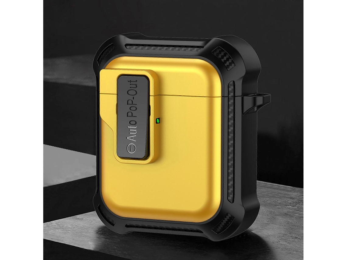 Estojo Para Fones De Ouvido Sem Fio Airpods 1/2 Com Trava De Segurança E Design Com Bandeira De Sinalização.