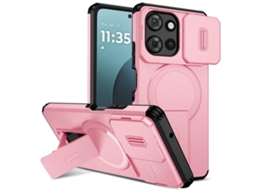 Capa Zruxe Compativel Com Motorola Moto G Play 5g / G Power 2025 (suporte Magsafe - Protecao Deslizante - Rosa)
