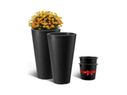 Copos Highball Vevor, pacote com 2, 590 mm, formato redondo e cônico, vermelho