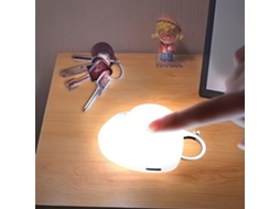 Mini Luminária Noturna em Formato de Coração Recarregável Via Usb com Sensor Automático, Lâmpada Led Portátil com Controle de Intensidade BRILVIBERA