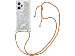 Correia Colar Líquido Cintilante Brilhantes para Xiaomi Redmi Note 12 Pro 5G HONGWE. Lantejolas