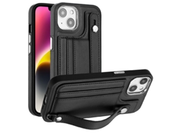 Capa Mobile Phone Cases Shockproof With Wrist para iPhone 13 Pele Castanho