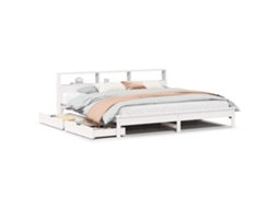 Bookcase Bed, Bookcase Beds Vidaxl Branco Madeira De Pinho (200 X 200 Cm)