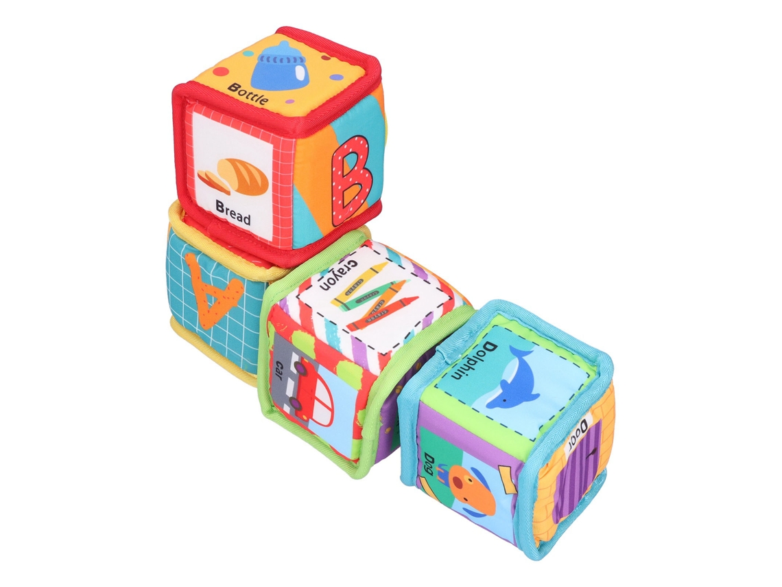 Mali blocos Macios para Bebê com Padrões de Desenhos Animados Brincadeiras Educativas para Bebês 0 Ano+