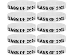 Pulseiras de Silicone Sewacc para A Turma Formandos 2026, 10 Unidades, 202mm, Acessório Para Festa De Formatura