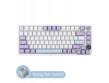 Teclado Mecânico Gaming Teclado Desktop Flying Fish Axis Three-Mode RGB Vermelho Branco Azul AJAZZ AK820PRO