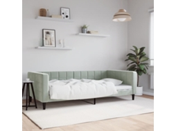 Vidaxl Sofá-cama 100x200 Cm Veludo Cinzento-claro
